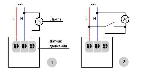 Подключение датчика движения